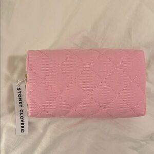 Stoney Clover Lane SCL Pink Quilted Cosmetic Bag Canvas Fabric
